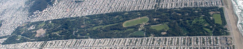 Golden Gate Park and its neighborhood.  Would you trade this for the barren sand dunes that preceded it?  Gnu Free Documentation