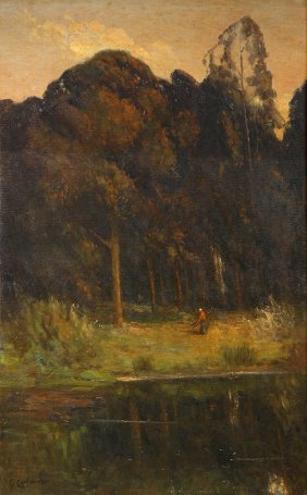 Eucalypti, painting by Guiseppe Cadenasso (1858-1918)
