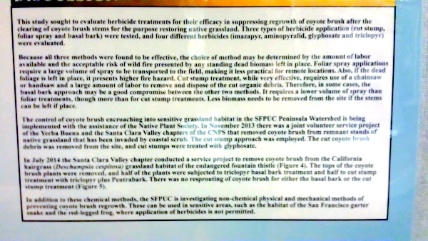 Detail of poster about PUC project, CNPS Conference