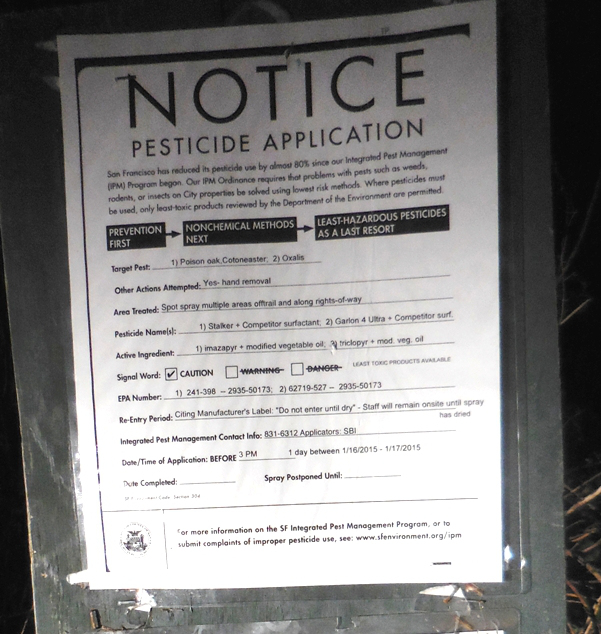 Natural Areas Program uses Garlon on oxalis