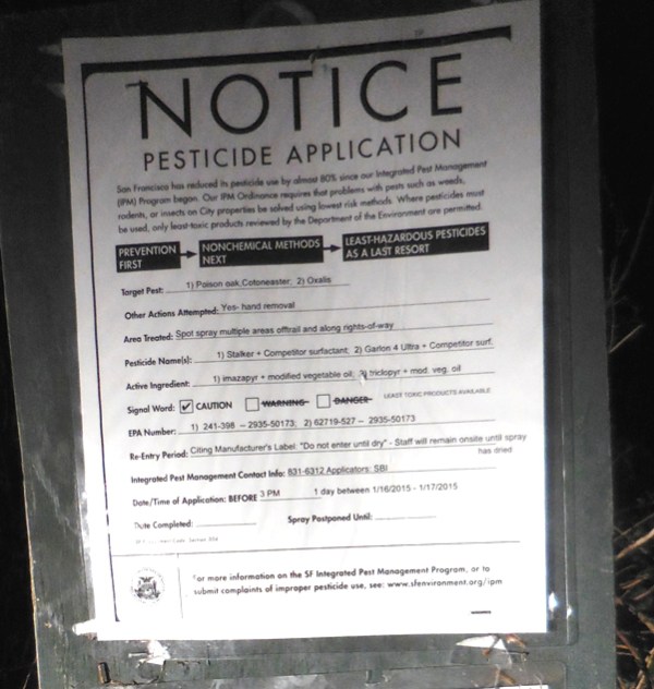 Natural Areas Program uses Garlon on oxalis