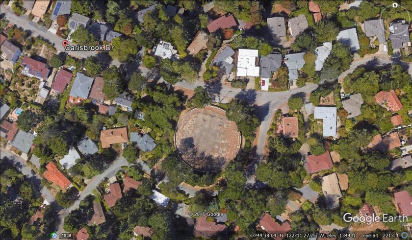 Carisbrook Reservois on Carisbrook Road in Montclair, Oakland, where pesticides were sprayed by East Bay Municipal Utilities District